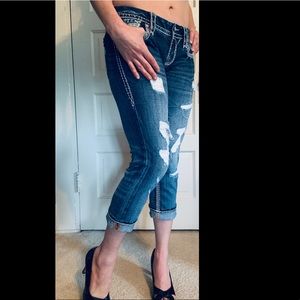 Rock revival crop jeans